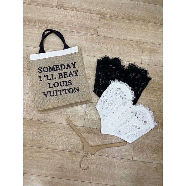 Áo ren croptop cúp ngực