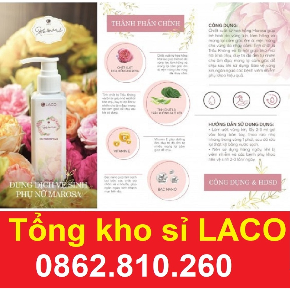 0397338681 gel dung dịch vệ sinh phụ nữ marosa laco chính hãng 125 ml