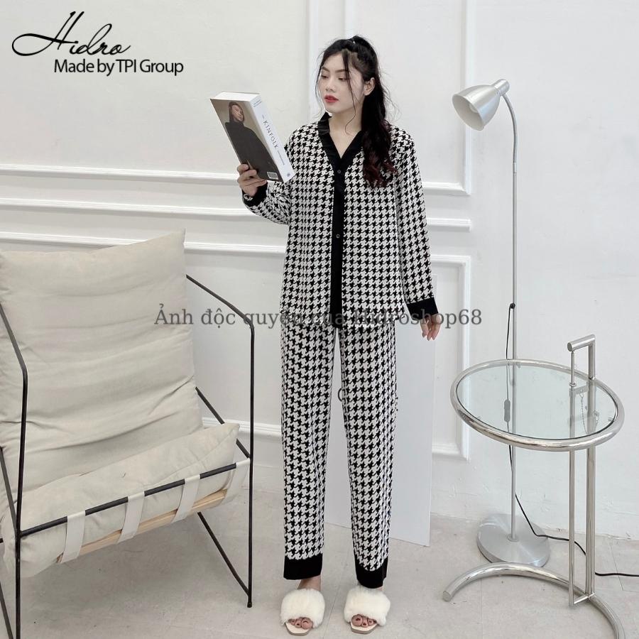 Bộ Ngủ Lụa Dài Tay Phối Viền hàng Thiết Kế Cao Cấp Chất Mềm Mịn | BigBuy360 - bigbuy360.vn