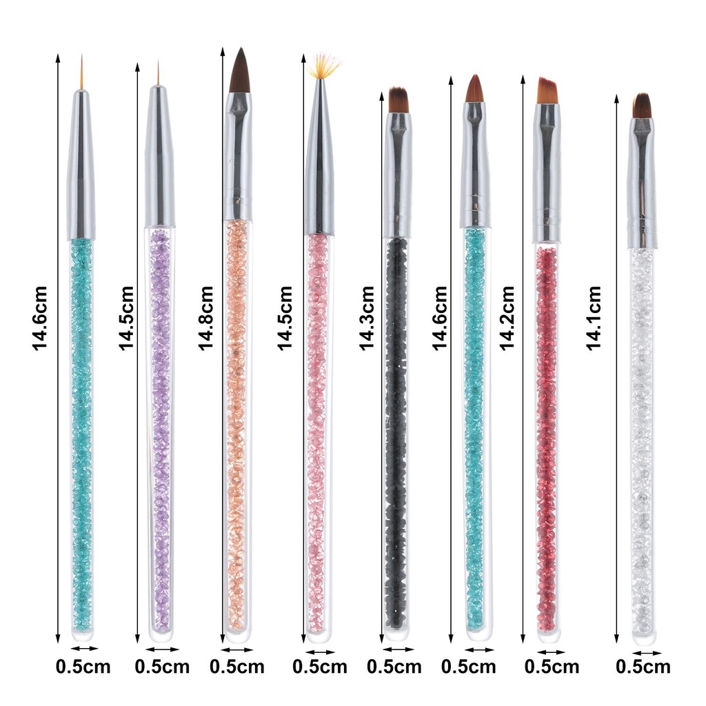 [Hàng mới về] Cọ Vẽ Trang Trí Móng Tay Bằng Acrylic Trong Suốt Chuyên Dụng