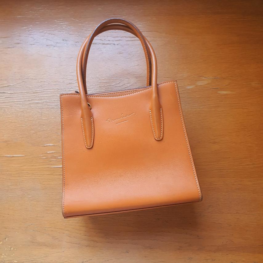 Túi da thật vintage Nhật. Hiệu Monica. Made in Japan - em và nắng