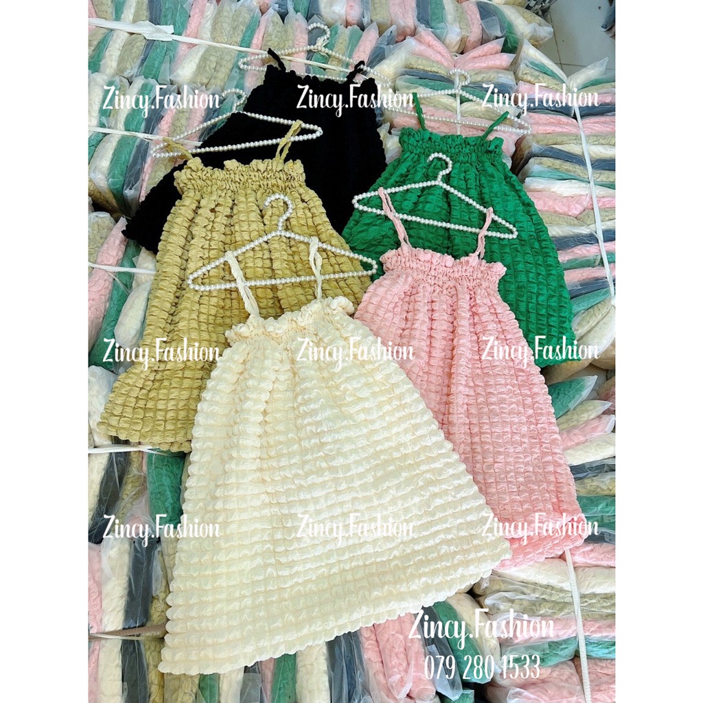 Đầm babydoll 2 dây xốp bí có lót Váy 2 dây tiểu thư dễ thương đầm xoè ngắn KÈM HÌNH THẬT DXB001