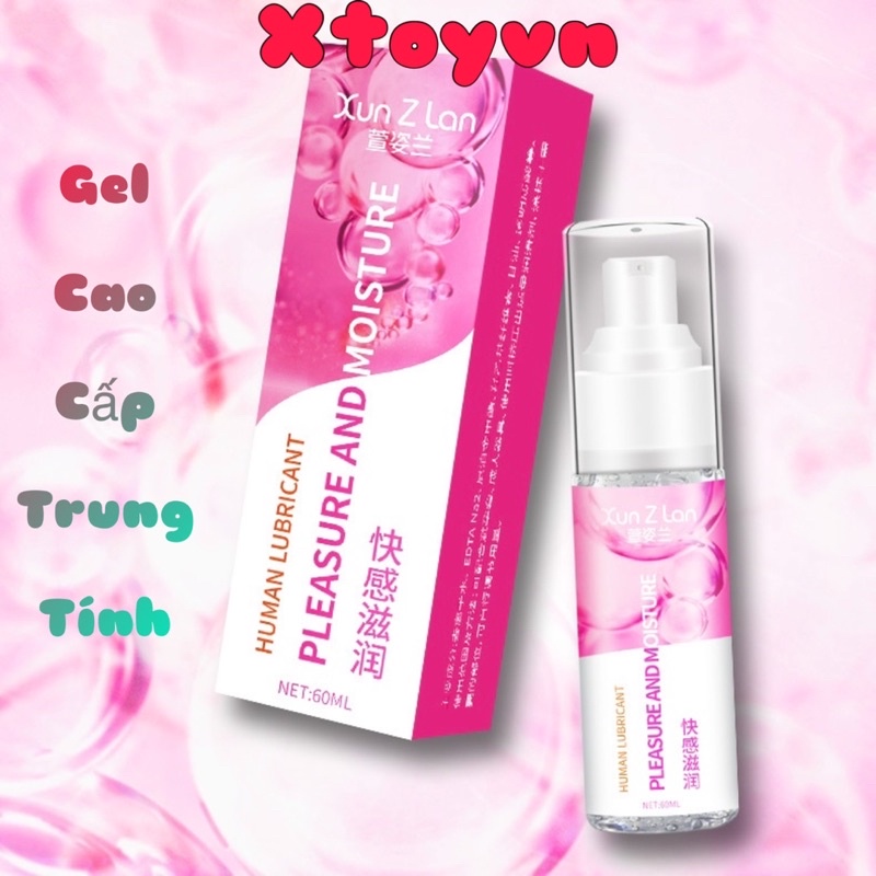 Gel Bôi Trơn Xun Z Lan  Pleasuare and moisture Trung Tính Cao Cấp Trung Tính 60ml - Tăng khoái cảm