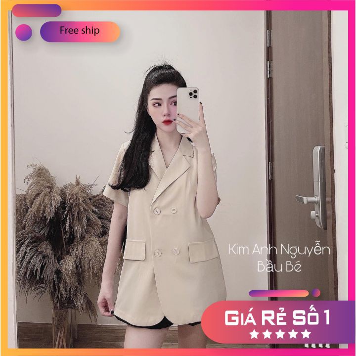 áo khoác vest - áo khoác blazer nữ tay ngắn gài nút siêu hot hit ngày hè2002851