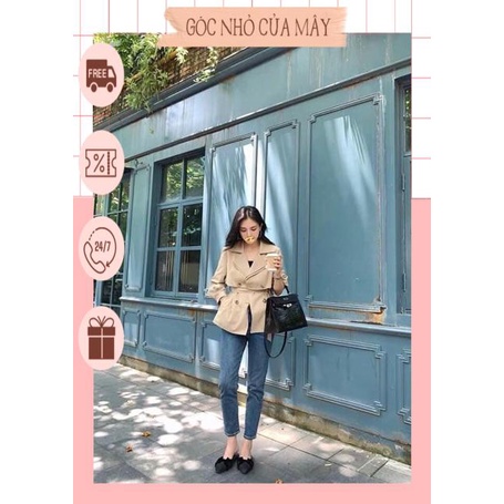 Áo trendcoat kaki dáng ngắn GNCM