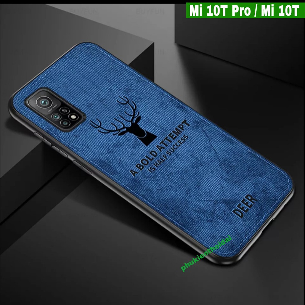 Ốp lưng Xiaomi Mi 10T Pro / Mi 10T / 11T / 11T Pro vải đầu hươu nai chống sốc thời trang cao cấp