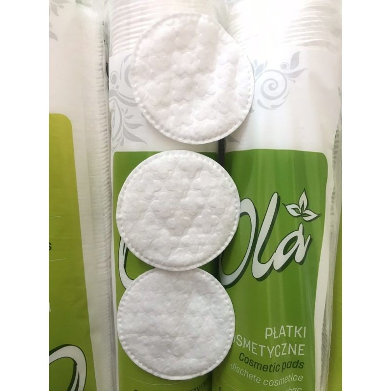 Bông Tẩy Trang Ola Ba Lan 150 Miếng 100% COTTON Thiên Nhiên 2in1