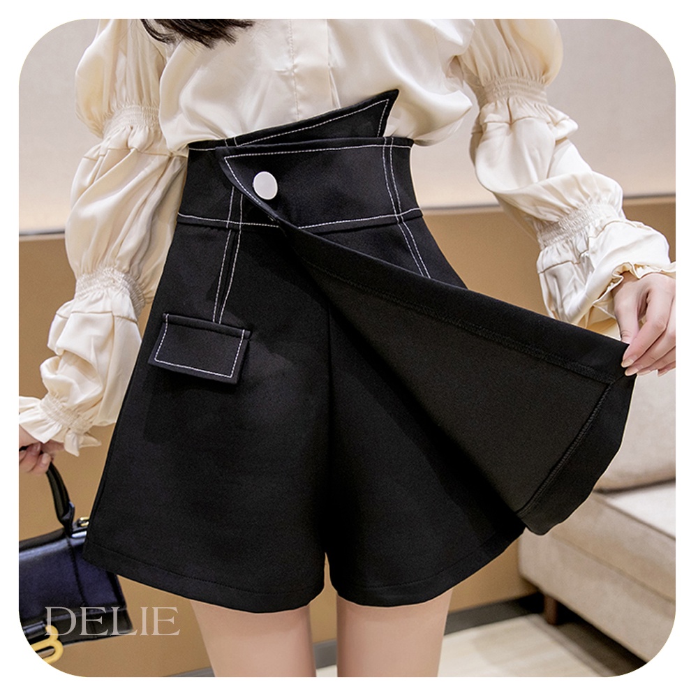 Quần giả váy DELIE quần váy chất kaki 2 lớp dày đứng form phong cách QV01