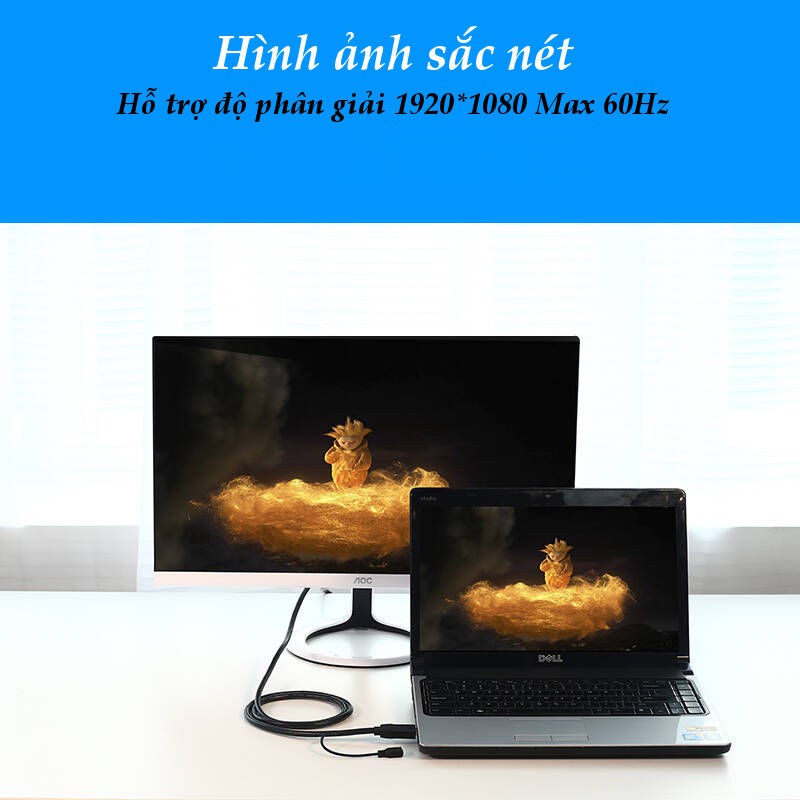 Cáp HDMI sang VGA UGREEN MM117 - Hàng phân phối chính hãng - Bảo hành 18 tháng PKCNH