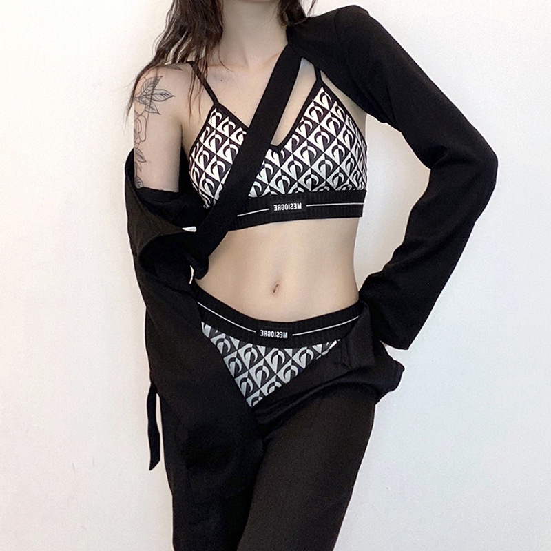 DUNEA Set áo hai dây +quần in họa tiết gợi cảm cho nữ