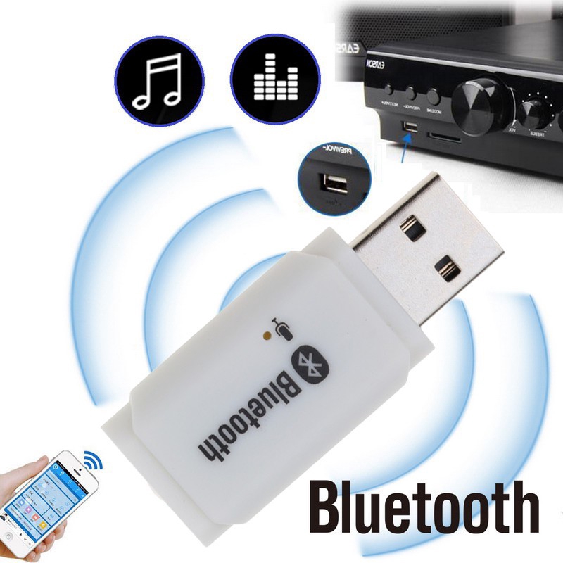 Đầu thu âm thanh bluetooth A2DP không dây kết nối cổng USB tiện dụng
