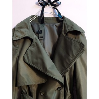 Trench coat 4 nút cổ kép cột dây