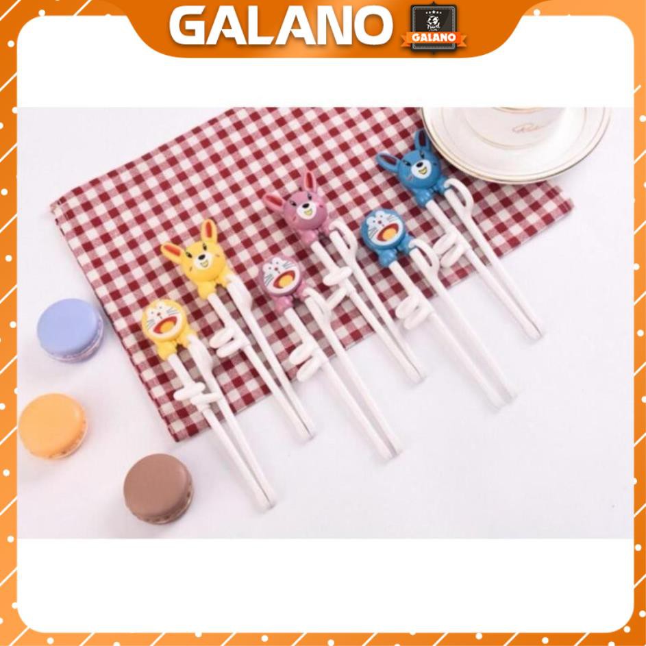 [Tặng ngoáy tai có đèn] Đũa tập ăn cho bé GALANO cho trẻ em xỏ ngón tập ăn nhựa ABS an toàn hình hoạt hình HG-001298
