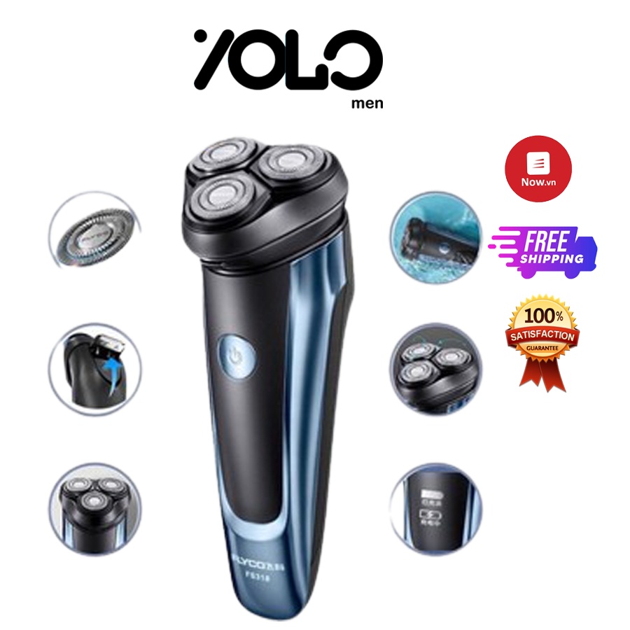 Máy Cạo Râu Bằng Điện Đa Năng Cao Cấp YOLO FLYCO FS318 Chống Nước, Chống kẹt Râu