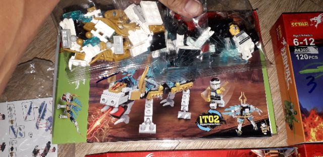 Combo 4 hộp lắp ráp Lego Ninjac rồng 3020 trọn bộ
