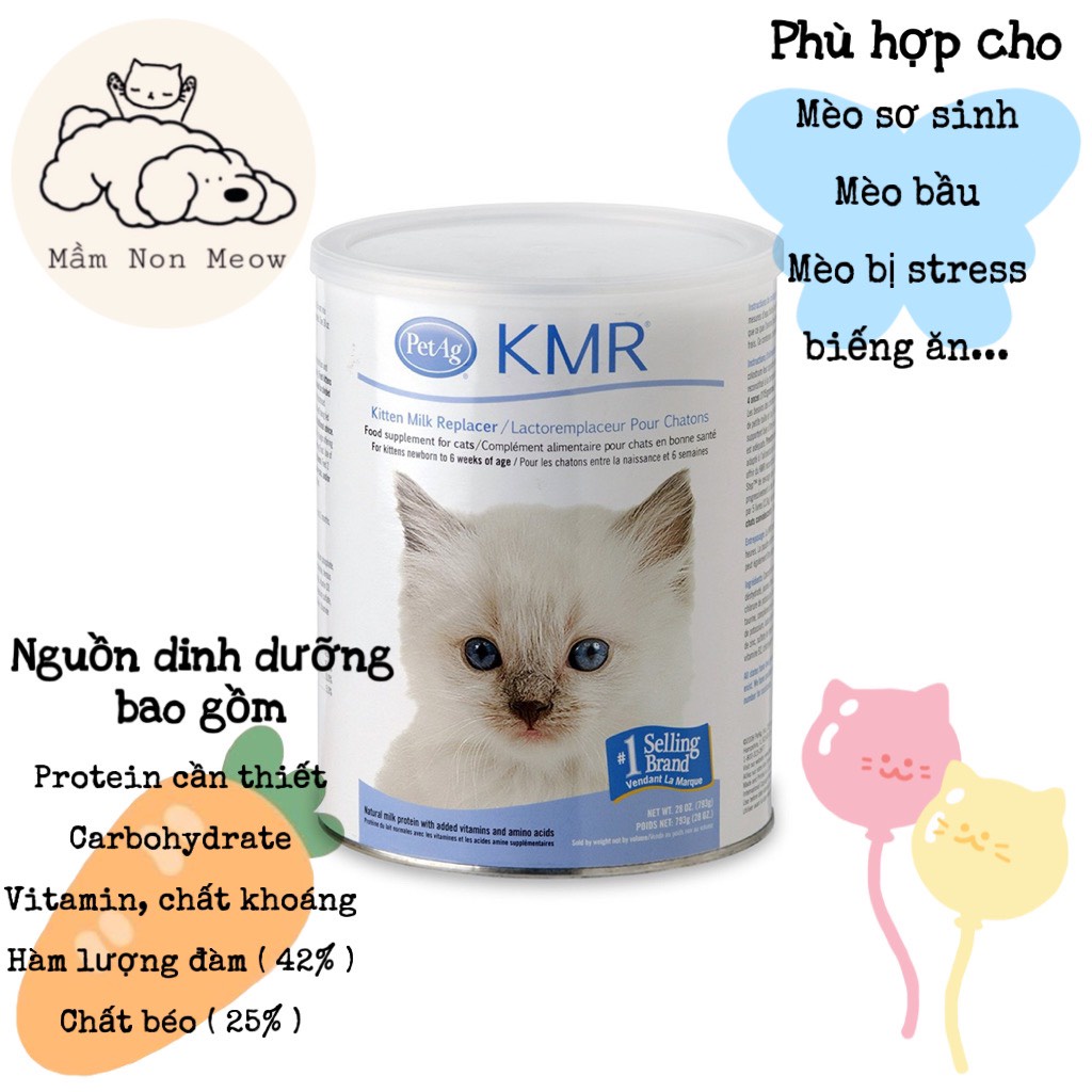 Lon Sữa Bột KMR 340gr Dành Cho Mèo Sơ Sinh Đang Trong Giai Đoạn Bú Mẹ - Siêu Rẻ