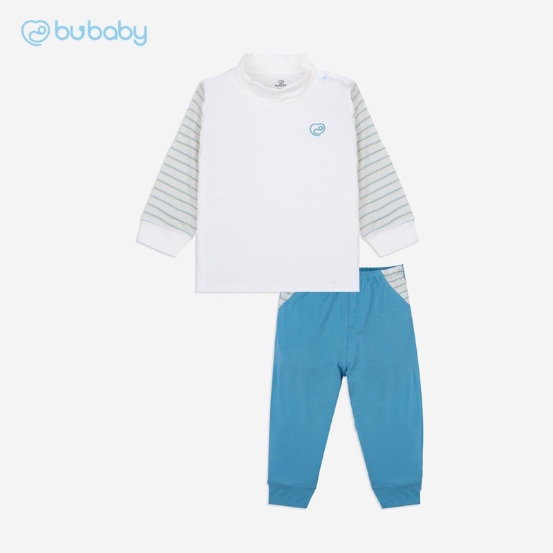 BuBaby - Bộ dài tay cài vai cao cổ