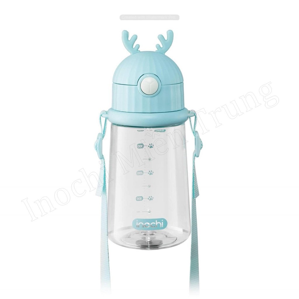 Bình nước Goki Rudy 450ml cho bé mang đi học gọn, nhẹ, dễ thương