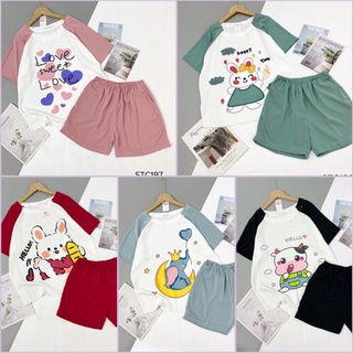 Bộ pijama cộc đùi lụa mango cao câp - bộ mặc nhà cổ tròn chất liệu mềm mịn thoáng mát