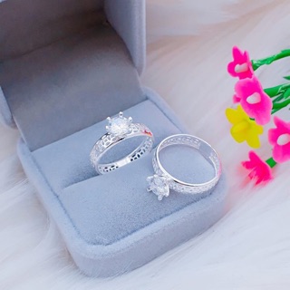 Nhẫn kim tiền đính đá thân tròn chuẩn bạc ta