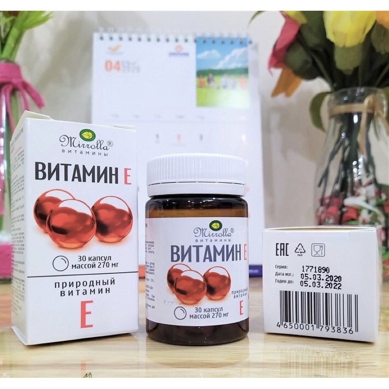 Viên uống trắng da ❤️CHÍNH HÃNG👍 Vitamin e đỏ Nga 270mg ❤️ chống lão hóa, khỏe tóc, bổ sung vitamin E, làm mịn da | BigBuy360 - bigbuy360.vn