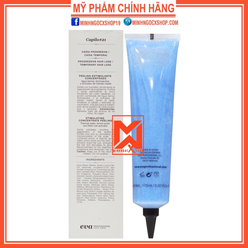 Tẩy Tế Bào Chết Làm Sạch Sâu, Chống Rụng Tóc Eva Capilo Energikum Peeling 175ml