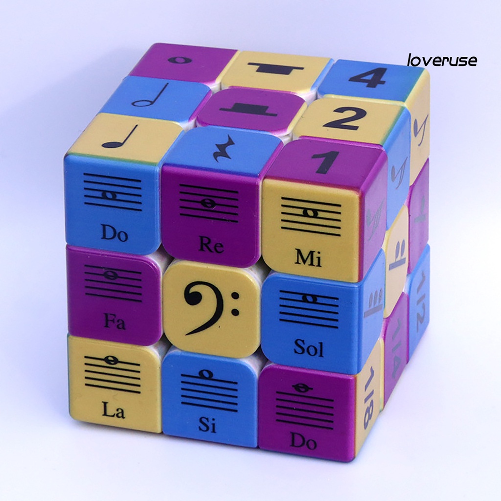 Musical Note Print Third-Order Rubik Puzzle Cube Children Educational Toys Gifts /YZWJ/