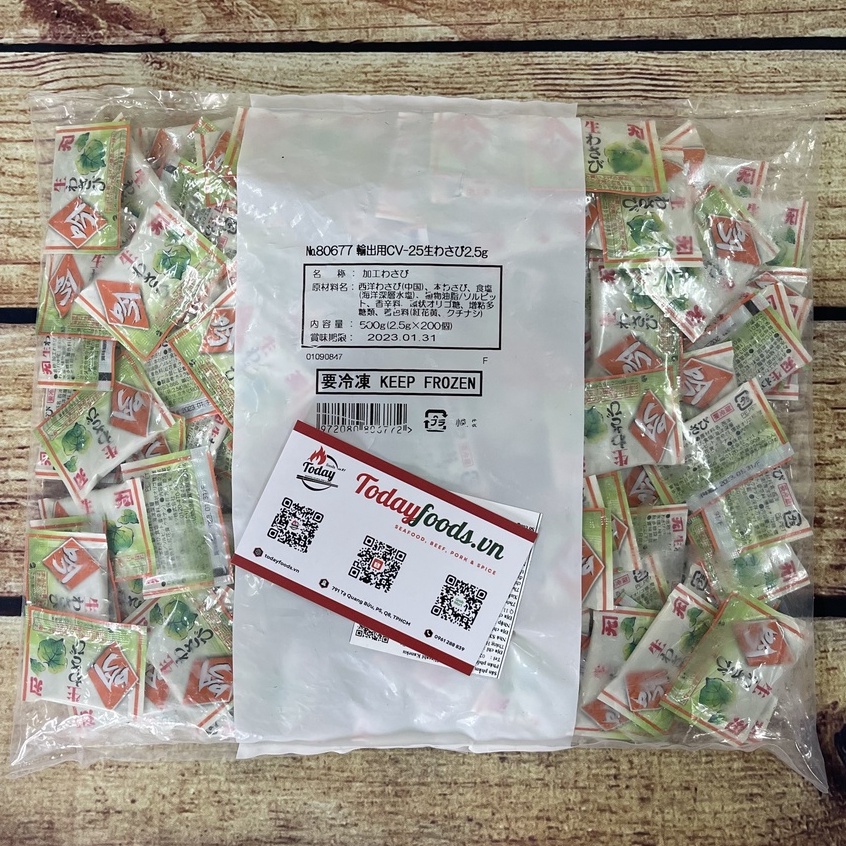 Mù tạc tươi wasabi kaneku nhật (200 gói x 2.5g) [GIAO HỎA TỐC HCM]