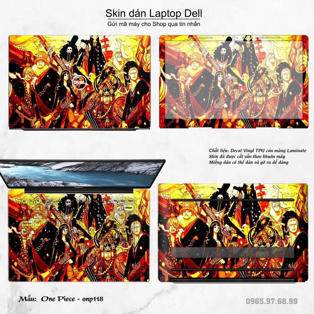 Skin dán Laptop Dell in hình One Piece _nhiều mẫu 13 (inbox mã máy cho Shop)