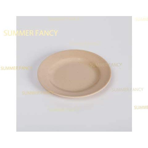 Dĩa tròn 22.5 x 2.5 cm melamine phíp đen dĩa cạn đựng thức ăn - Round dish F-DC99