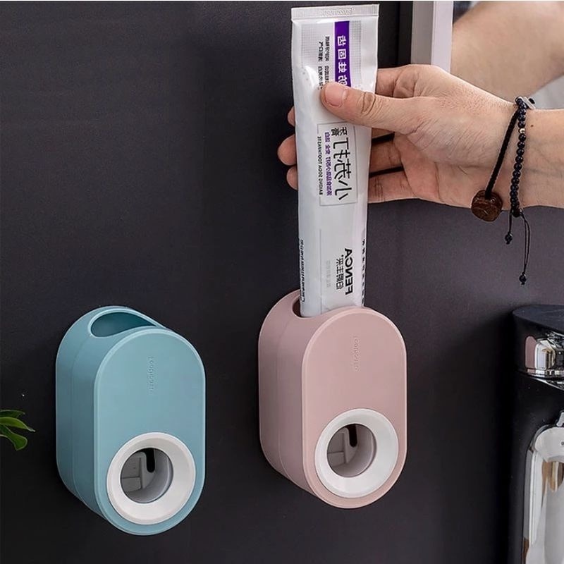 1 Dụng Cụ Lấy Kem Đánh Răng Tự Động Gắn Tường Tiện Lợi