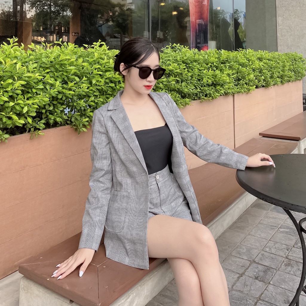 [HÀNG THIẾT KẾ] Bộ áo vest kèm quần short trẻ trung 2 lớp chất liệu cao cấp | BigBuy360 - bigbuy360.vn