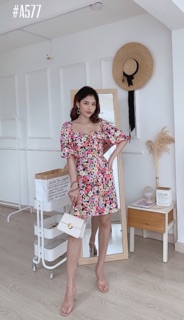 Đầm hoa mặc 2 kiểu