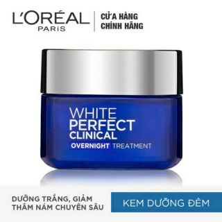 Kem dưỡng da trắng mịn và giảm thâm nám ban đêm L'Oreal Paris White Perfect Clinical