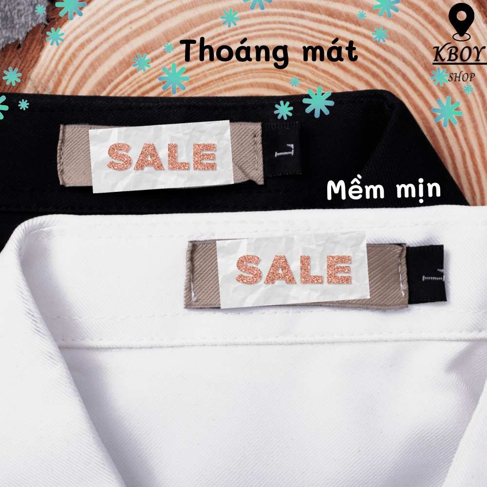 Áo sơ mi Nam Cổ bẻ Hàng Quãng Châu - sơ mi kẻ sọc nam cao cấp Trắng/Đen cotton, bigsize, mềm mịn - T8608 - 1