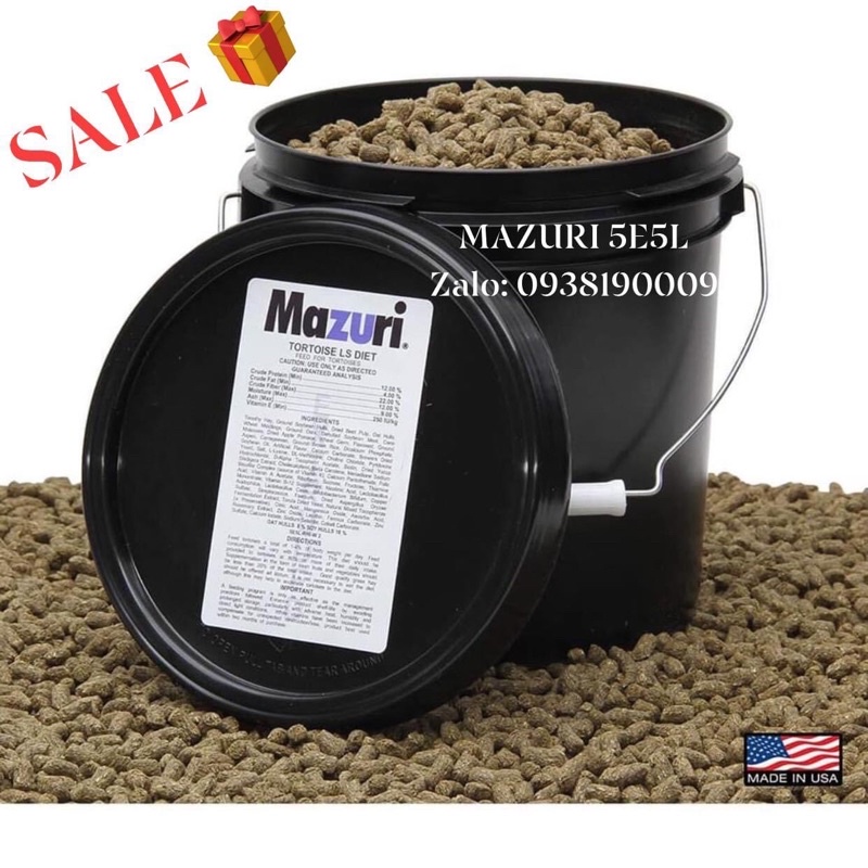 MAZURI 5E5L [260gr] GIÁ RẼ NHẤT NÈ. THỨC ĂN CHO RÙA CẠN Sulcata ... + BÒ SÁT.