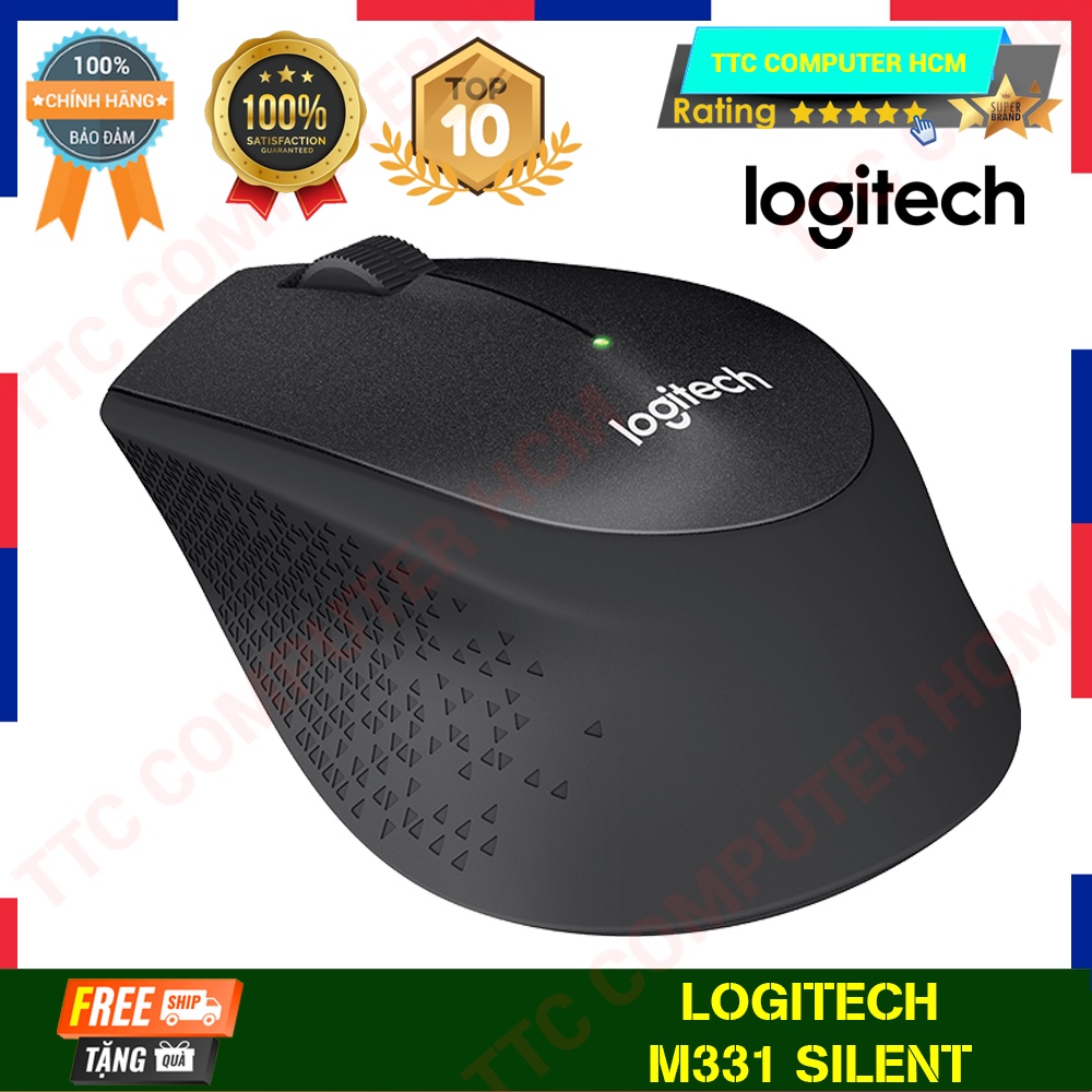 LOGITECH M331 SILENT | Chuột Logitech M331 SILENT Yên lặng Không dây kết nối Usb - HÀNG CHÍNH HÃNG TTC COMPUTER HCM