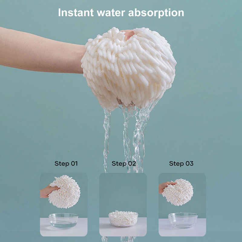 Khăn Lau Tay / Khăn Lau Tay Bằng Vải Bông Chenille Hai Mặt Siêu Thấm Hút Mềm Mại Dùng Trong Nhà Bếp / Phòng Tắm