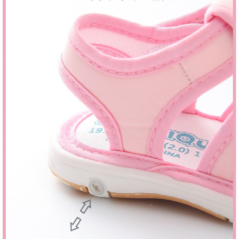Giày xăng đan họa tiết gấu hoạt hình có âm thanh cho bé 0-3 tuổi
