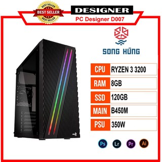Mua Máy Bộ PC Designer D007 (R3-3200G/B450/8GB RAM/120GB SSD/400W/Tản nhiệt 400Ti Color Master)