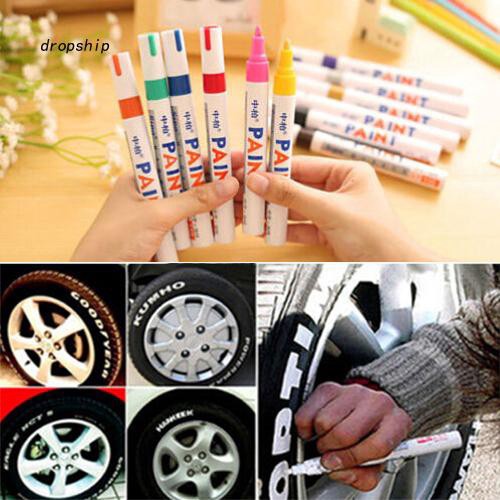 Bút lông 12 màu tùy chọn chống thấm nước chuyên dụng để vẽ lốp xe hơi