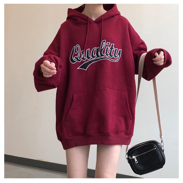 Áo Hoodie Quality Nỉ Bông Ulzzang Dáng Váy Form Rộng Cho Nữ - Liti shop NoBrandNoFelt