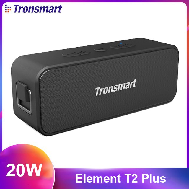 Loa bluetooth Tronsmart Element T2 Plus, loa di động Công suất 20w cực lớn, chống nước IPX7, kết nối 2 loa được với nhau