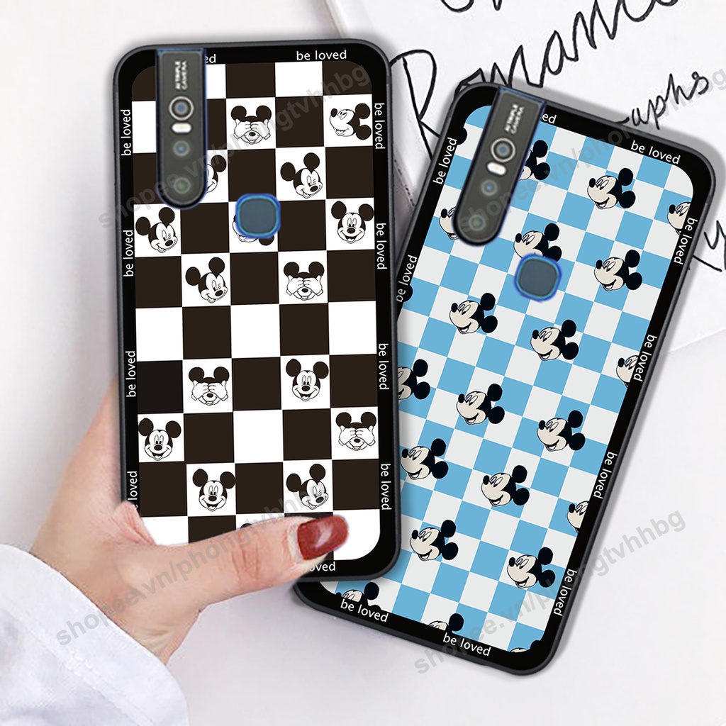 Ốp lưng Vivo V15 / V15 Pro in mẫu TRÁI TIM caro, chuột mikey thể thao cực đẹp cute cực bền bỉ