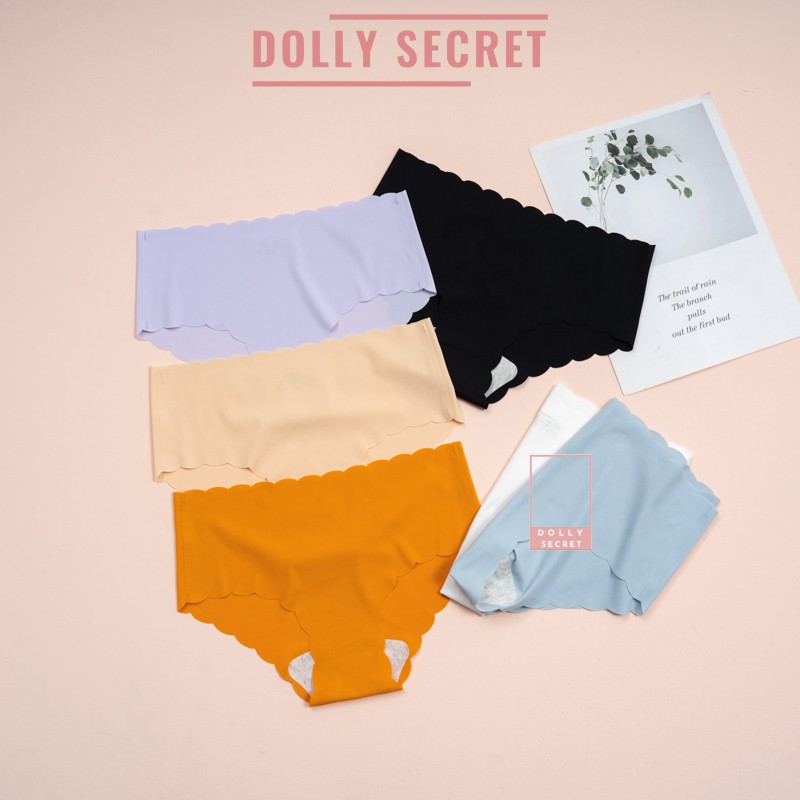 Quần lót nữ su non thun lạnh không viền đáy cotton kháng khuẩn ép lạnh cao cấp DOLLY SECRET QL003