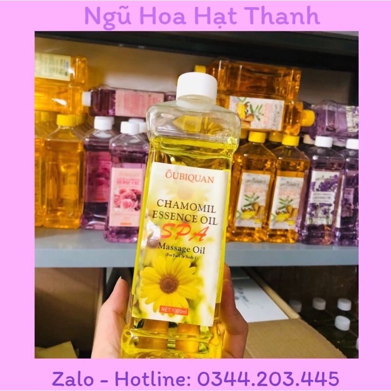 Dầu massage hoa cúc 500ml đả thông kinh lạc mùi hương dịu nhẹ