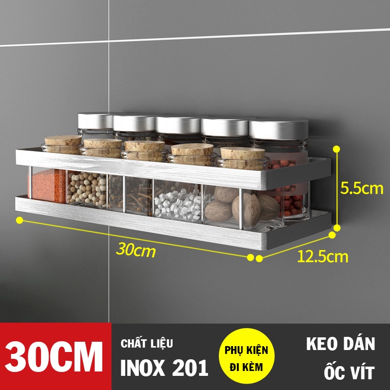 Kệ Gia Vị Inox 201 Dán Tường Giá Để Gia Vị Tiện Lợi