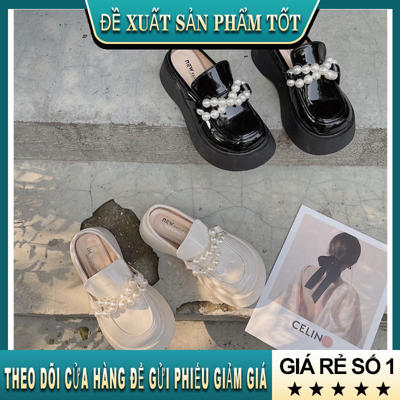 Giày cao gót✑✣❐GIÀY OXFORD THẤP CỔ MŨI TRÒN TO SỤC ULZZANG có xích đế gót - MTN