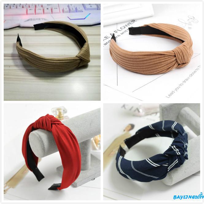 Băng Đô Nhung Màu Trơn Thắt Nơ Xoắn Thời Trang Cho Nữ