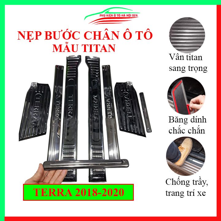 Ốp bậc cửa nẹp bước chân TITAN ô tô Terra 2018-2020 chống trầy bảo vệ xe